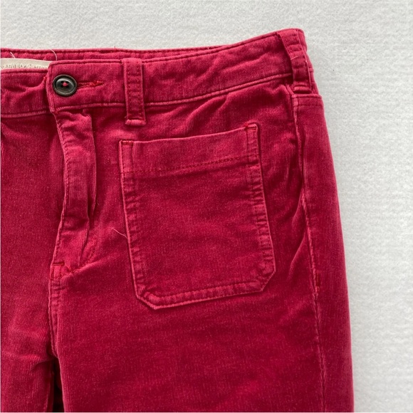 Pilcro and the Letterpress NWOT Corduroy Pant High Rise Skinny Red Stretch 27. - Picture 5 of 9